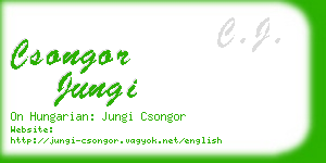 csongor jungi business card